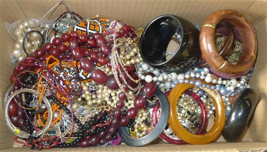 Mixed beads and costume jewellery